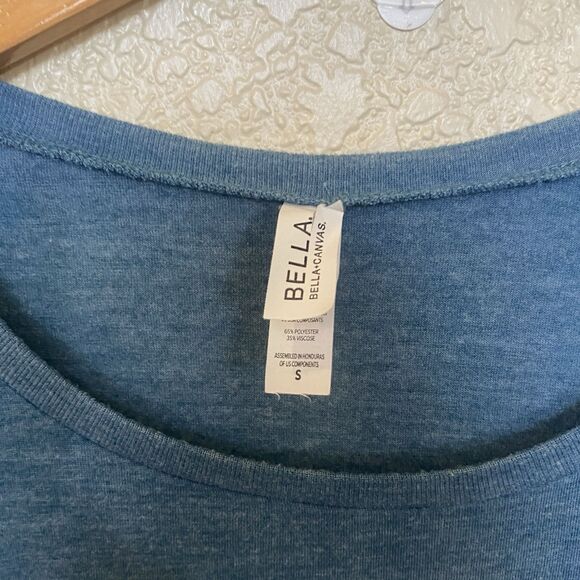 Women’s Athletic Tank Top Cycle Hair Don’t Care Cyclebar Blue Size Small - Picture 3 of 5